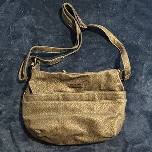 Rosetti Gray Fossil Textured Crossbody Bag